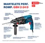 Martelete Perfurador/Rompedor 24mm GBH 2-24D 820W 2,7J +5 Brocas 220V -Bosch