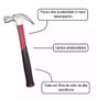 Martelo Unha com Cabo de Fibra 28mm R92420023 -Gedore Red