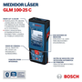 MEDIDOR DE DISTANCIA A LASER GLM 10025C 100M C/LASER VERME