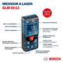 Medidor de Distância a Laser Vermelho GLM 50-12 Alcance 50M c/02 Pilhas e Bolsa -Bosch