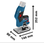 Mini Tupia 12V GKF12V-8 sem Bateria e Carregador Bosch