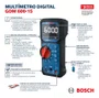 Multimetro Digital GDC 600-15 CAT III 600V AC/DC +Pilhas e Bolsa -Bosch