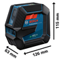 NIVEL A LASER 2 LINHAS VERDE 15M E 2 PONTOS 10M GLL 2-15 G