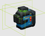 Nivel a Laser 360G GLL 80-33 G 160M Linhas Verdes de Chão + Receptor e Pilha -Bosch