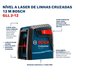 Nível a Laser 2 Linhas Vermelho 12m com Bolsa GLL 2-12 BOSCH