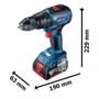 Parafusadeira de Impacto GSB 18V-50 +Kit Carregamento +23 Acessórios e Maleta -Bosch