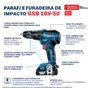 Parafusadeira de Impacto GSB 18V-50 +Kit Carregamento +23 Acessórios e Maleta -Bosch