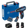 Parafusadeira Furadeira GSR 120- LI 12V com 2 Baterias e Maleta e Acessórios