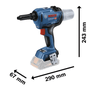 Rebitador a Bateria Bosch GRG 18V-16 C, 18V