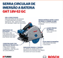 Serra Circular Imersão a Bateria GKT 18V-52CG 1620W - BOSCH