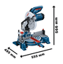Serra de Esquadria 10" (254mm) 1750W Bosch GCM 254 220V