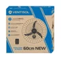 Ventilador de Parede 60cm 200W Preto Bivolt -Ventisol